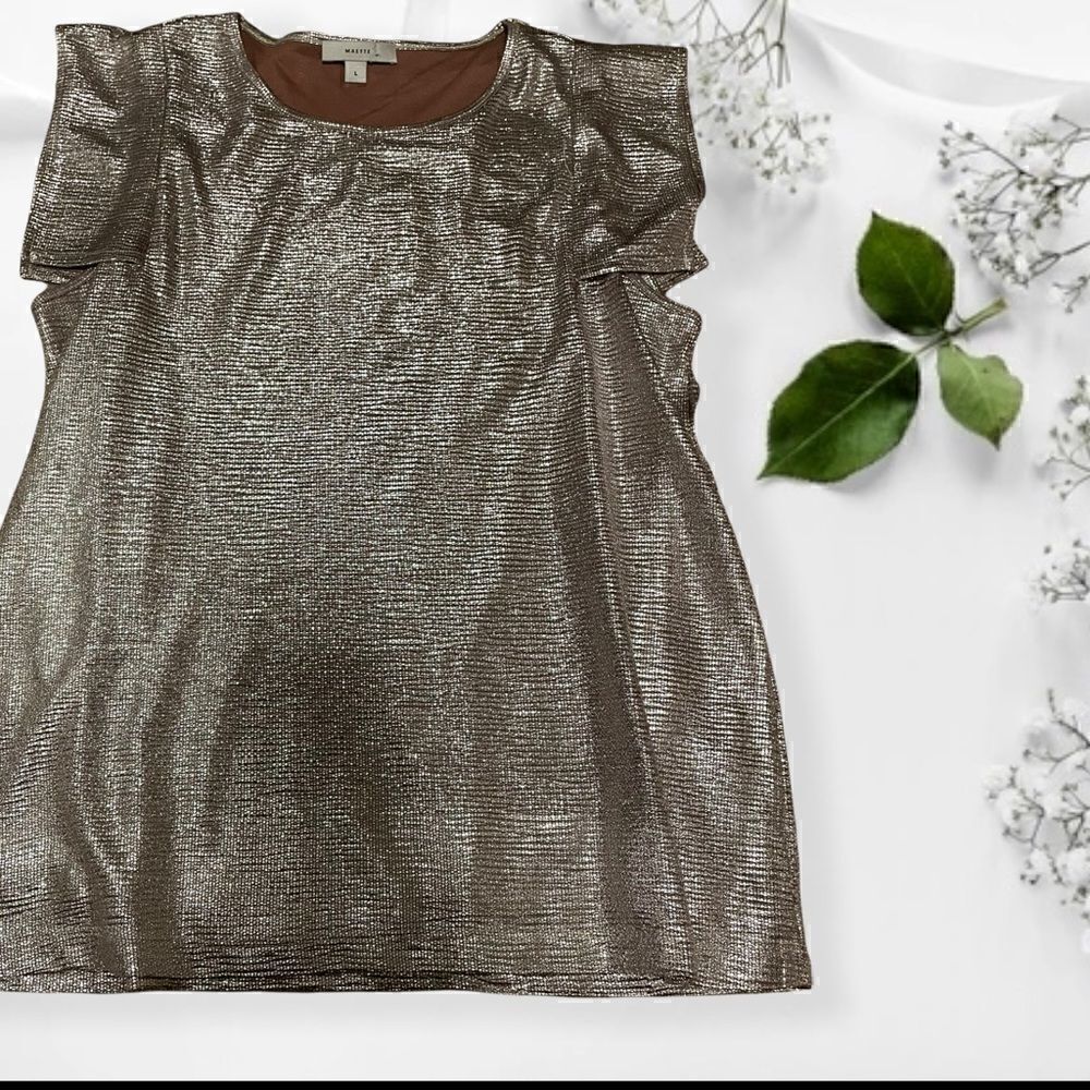Large Silver Maette Sparkly Tee